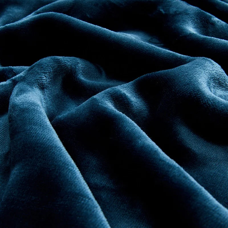 
New fashion knitted luxury thick great light full dull double layer weighted 100%polyester flannel blanket 