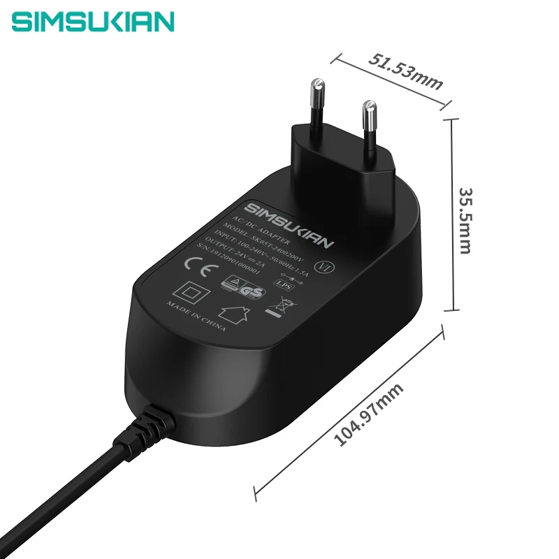 multi country power adapter 12v 4a 24V 400MA WALL ADAPTER intertek adapters