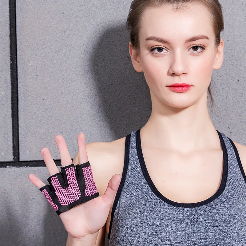 
Fitness Half finger gloves Non slip Exercise fitness gloves men women General purpose Four-finger Weight lifting gloves 