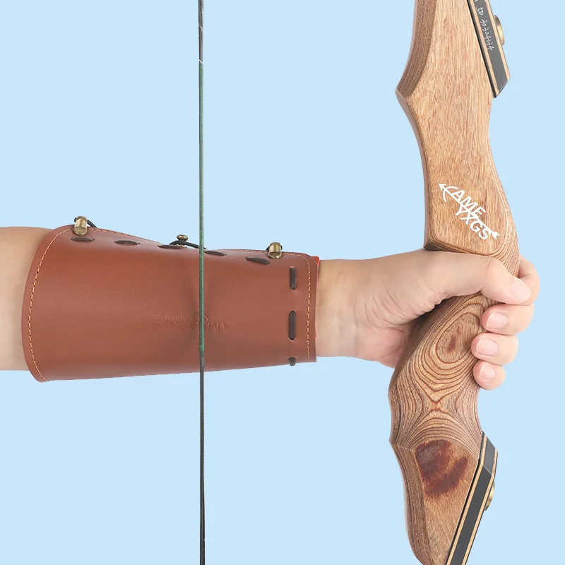 Archery Arm Guard Arm Protector Youth Shooting Practice Guard Cowhide For Outdoor Hunting Sports Protector