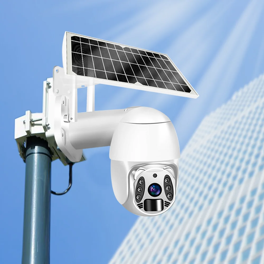 3MP 4G/WIFI Low Power Build-in Battery Starlight Night Vision Solar Powered PTZ Outdoor HD CCTV IP Lowpower Camera