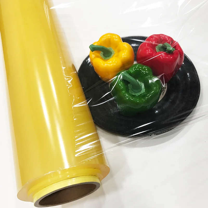 30-45cm*6kg pvc film food grade jumbo rolls for food wrapping