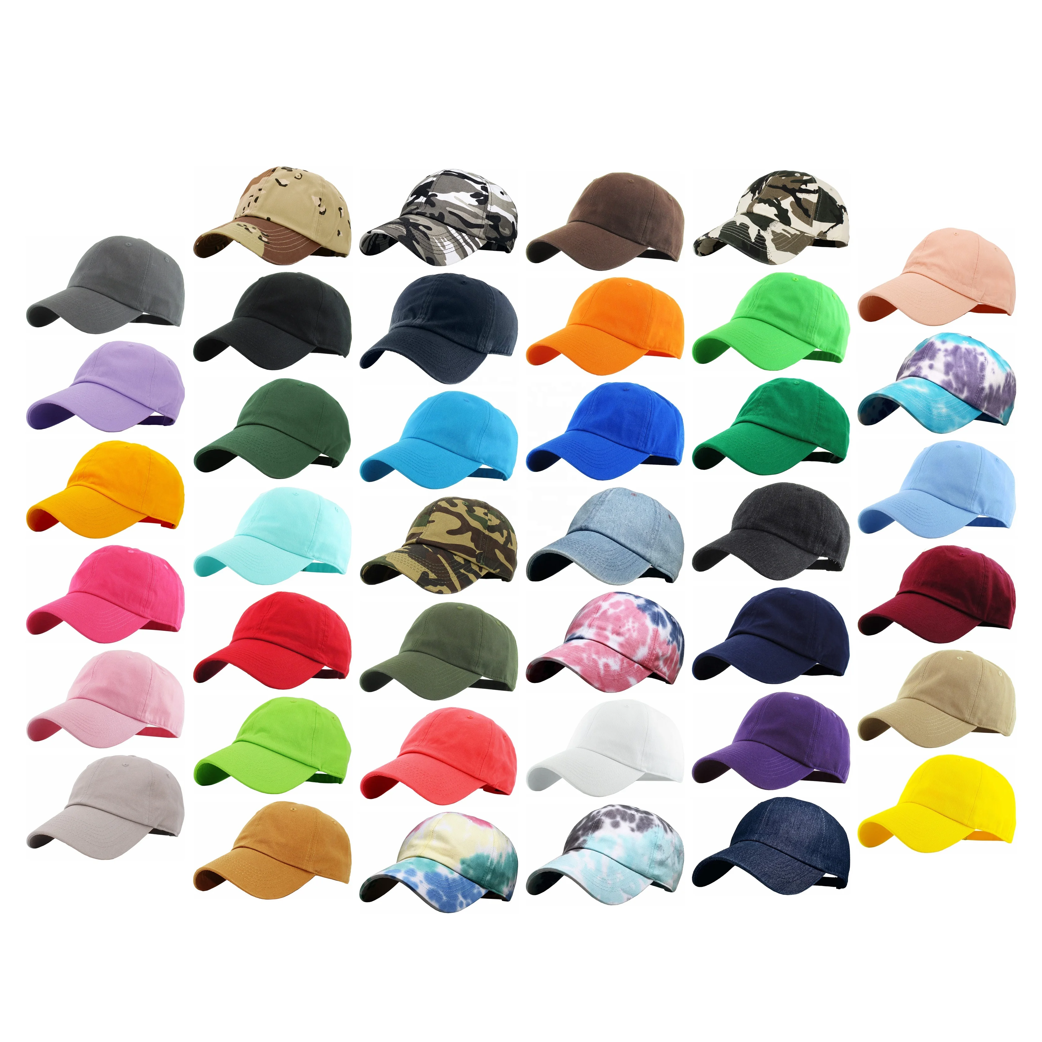 100% Cotton Unstructured Baseball Sports Caps Embroidery Custom Logo Plain Dad Hat Cap Blank