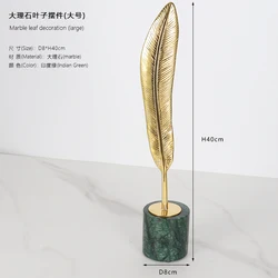Manufacturers sell marble pure copper leaf ornaments gracefully other home hotel villa decoration accessories