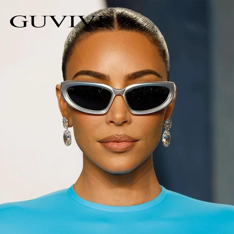 GUVIVI New Sports Sun Glasses Wholesale Trend Personalized Glasses Men Women Y2K Wrap Around Sunglasses gafas de sol 2022