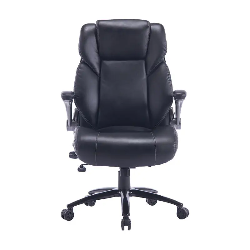 Custom Anji Black PU Leather Revolving Computer Swivel Ergonomic Executive Office Chair