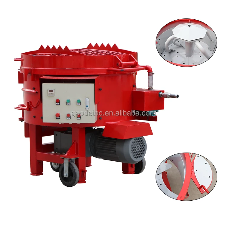 250kg Castable refractory Pan Mixer in Glass factory for mixing high alumina bricks and aluminum silicate bricks