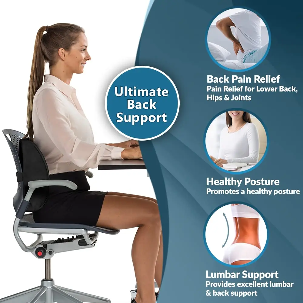 Factory Direct Pain Relief Back Support Cushion Office Chair   Removable Cover Backrest Pillows for Office Back Cushion
