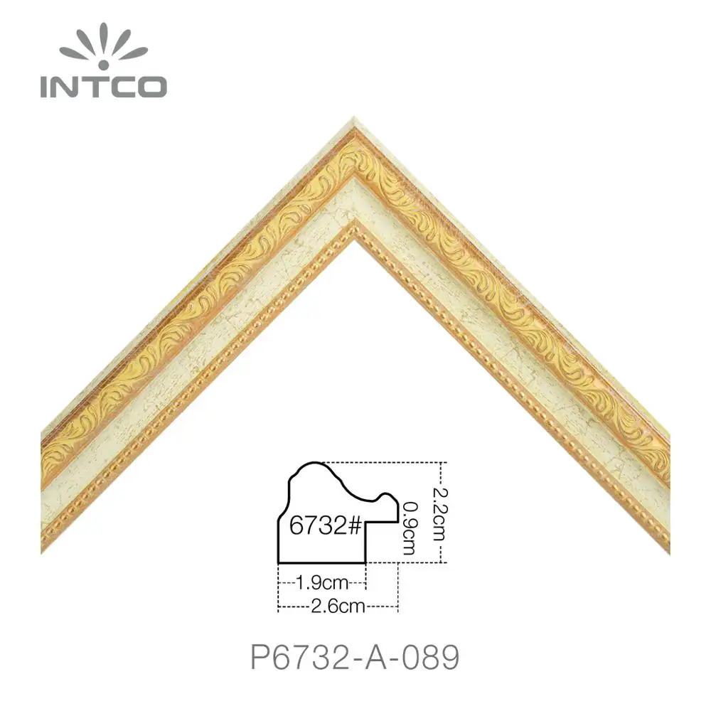 INTCO New Arrival  Factory Price Decorative Patina Antique Painting Art Photo Picture PS Moulding Frame