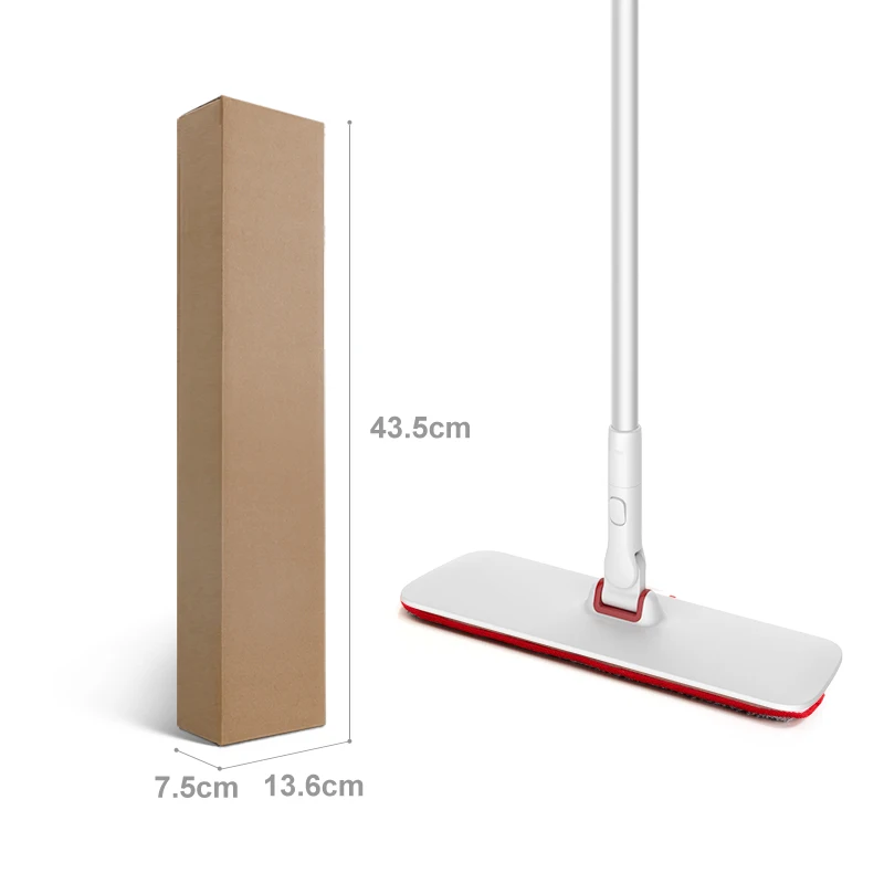 BOOMJOY Living Room Plate Slide Telescopic Handle Aluminum 360 Magic  Cleaning Floor Flat Mop for Home