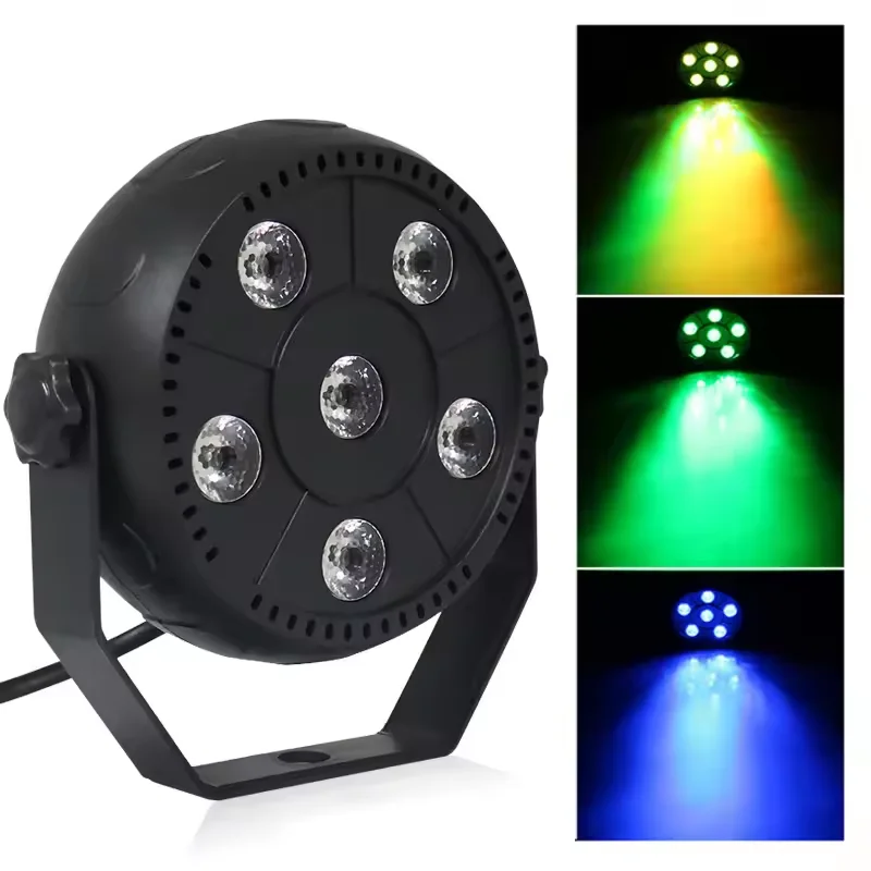 Wholesale 6X1W Rgb 3In 1 Plastic Led Par Light For Indoor Party