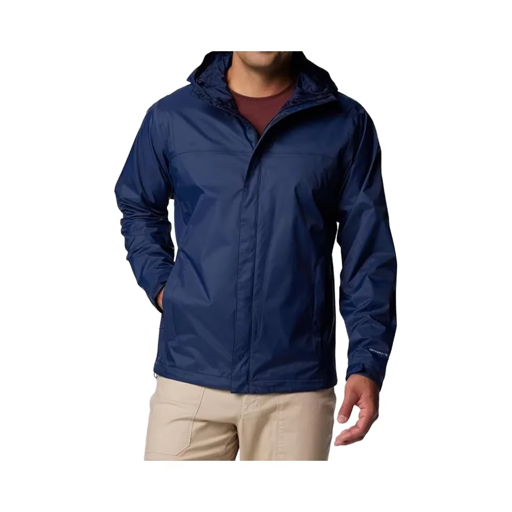 Мужской непромокаемый плащ с капюшоном