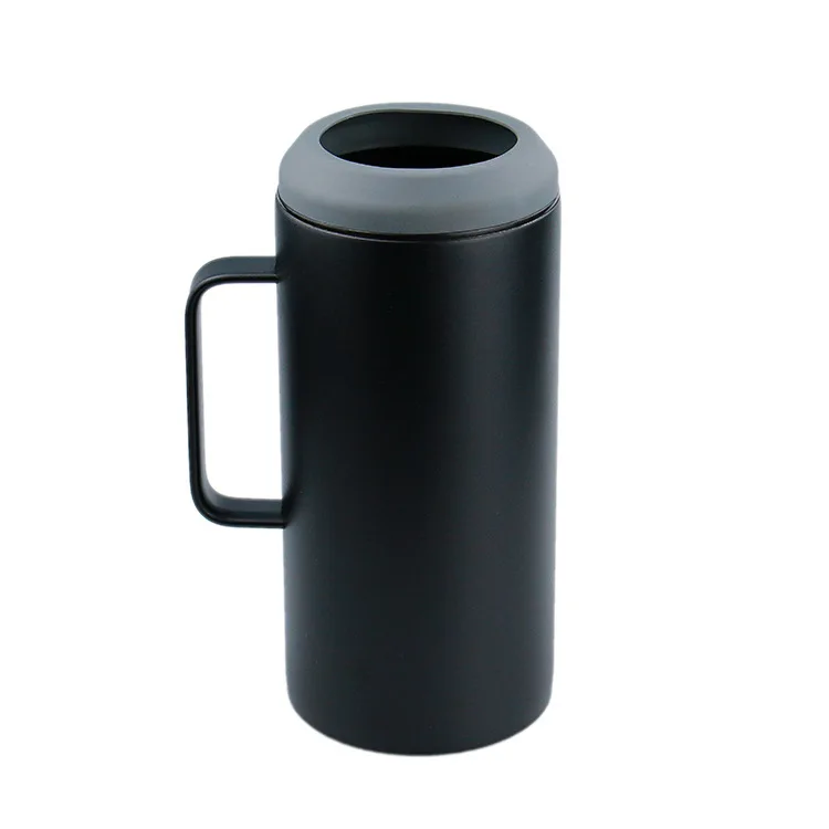 steel skinny can cooler vacuum beverage holder stainless steel beer bottle holder with handle