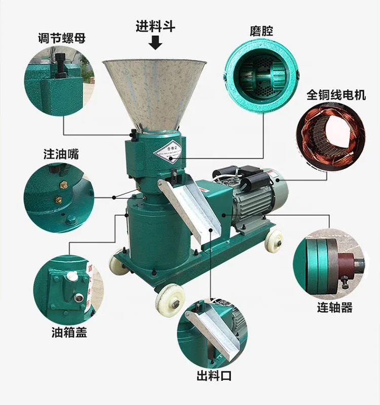 Fish feed making machine pellet machine mill pigs rabbits chickens ducks fodder feed processing machines