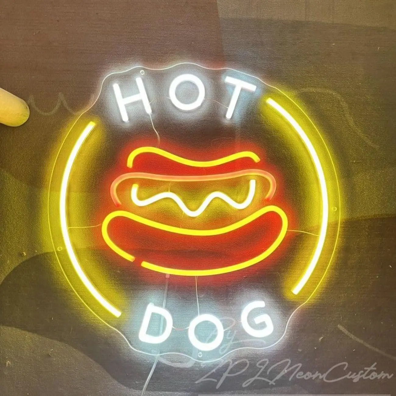 Неоновая вывеска с логотипом магазина, бутерброды с хот-догом, бутерброды для ресторана, Настенный декор для фаст-фуда, кафе, домашний декор для бара