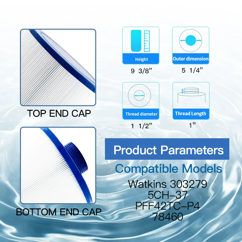 Replacement Spa Filter  for FC-2402 303279 PFF42TC-P4 78460 SD-01322 Hot Tub Filter Swimming Pool Filter Cartridge