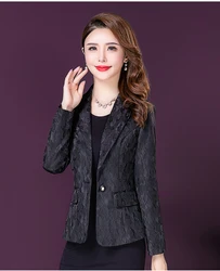 High end embroidery coat female 2022 clothes new Korean OL long sleeved Suit Jacket Women