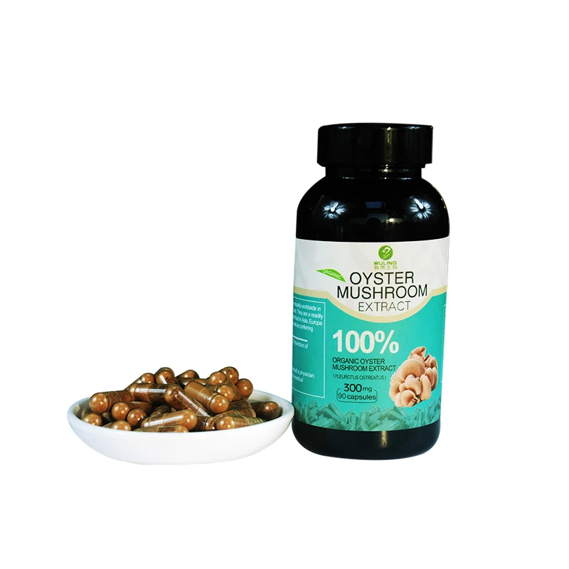 Private customized Healthy Oyster Mushroom Pleurotus Ostreatus Extract Powder Capsules Regulate blood fat in the body