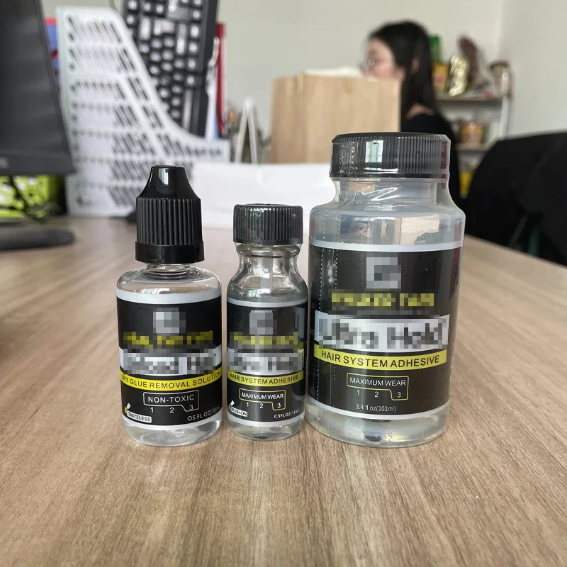 In stock Glue super waterproof 15ml 101ml load Adhesive Replacement System Invisible toupee Strong Hold Human Hair piece patch