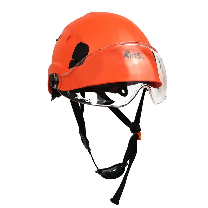 ANT5PPE ANSI Z89.1 6-point Ratchet Suspension System ABS Orange Construction Safety Helmet without Visors