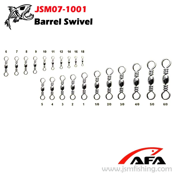 Wholesale Barrel Swivel , Longline Swivel for Fishing JSM07-0707001