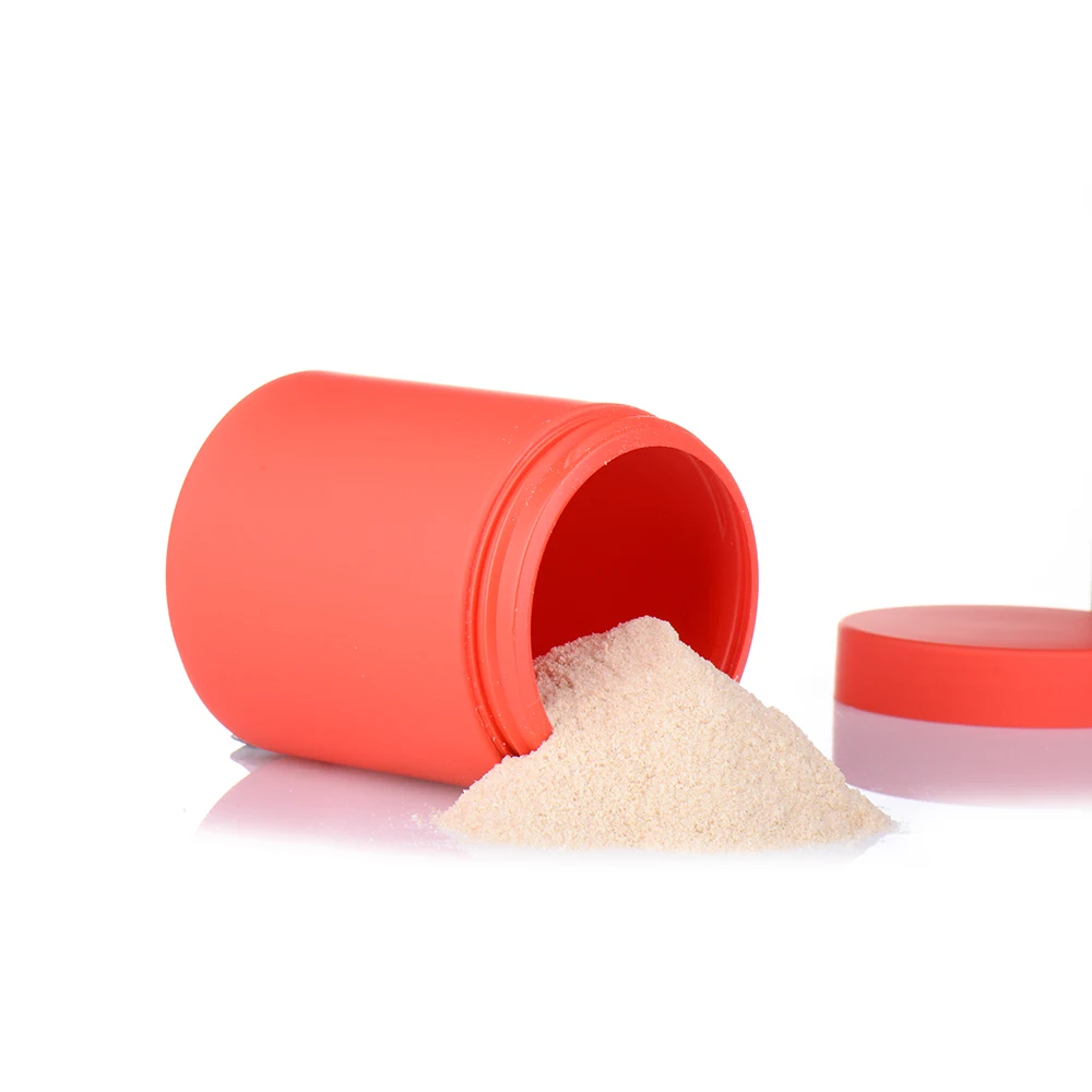 RTCO Chinese Supplier High Quality Soft Touch Canister HDPE Premium Clear Tub Protein Bottle Packaging