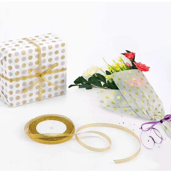 2022 Cheap Custom Printed Logo Gold Gift Cloth Packing Wrapping Tissue Paper