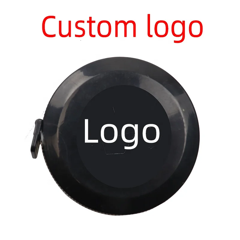 Retractable Dual Sided Black One Size Fits ALL 60 Inch Body Tape Measure Mini Sewing Tape Black Custom Logo With Push Button