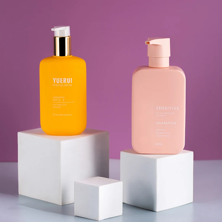 Best seller 500ml Custom Made Square Body Lotion Shampoo Bottle
