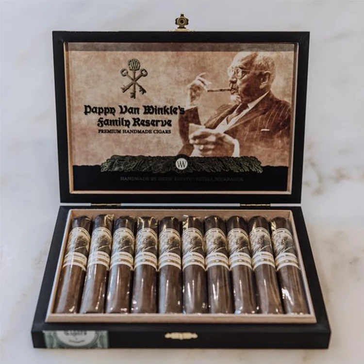 Роскошная деревянная коробка для сигар, высокоглянцевая коробка для сигар из твердого кедра, упаковка с замком