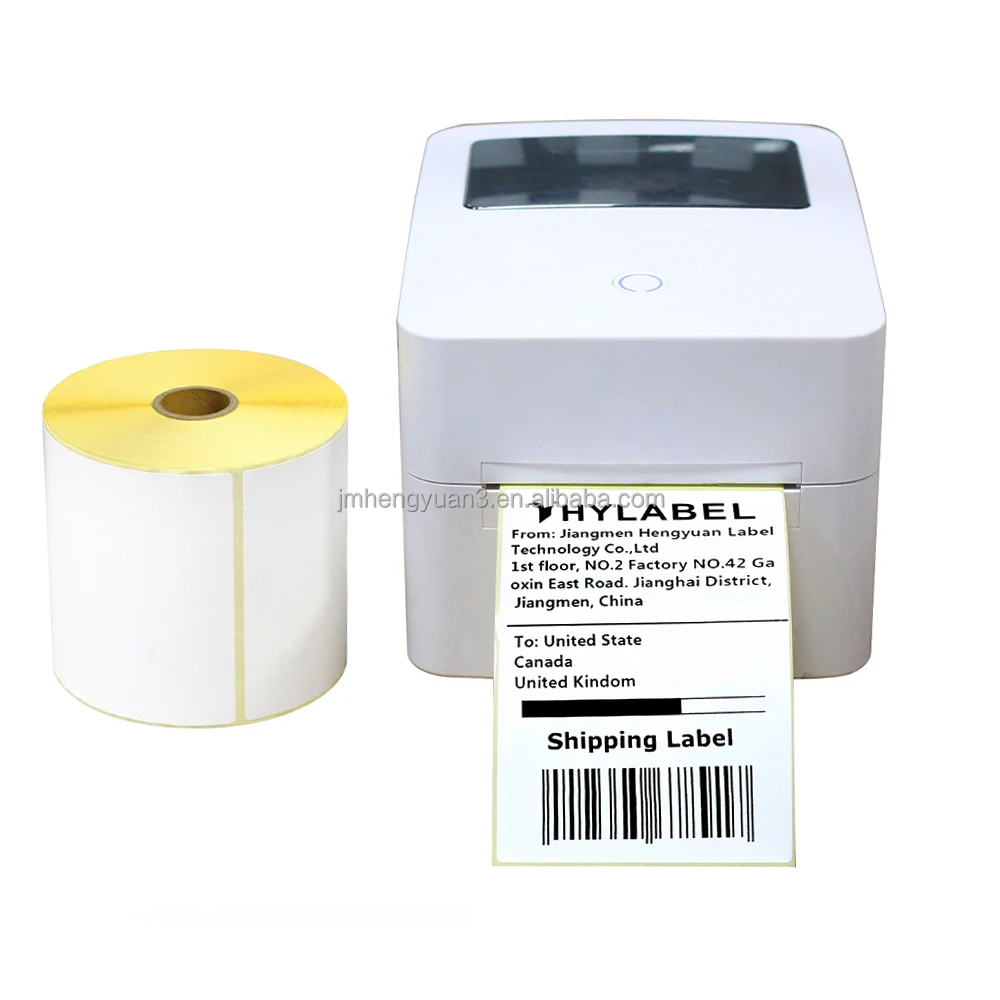 Custom Waterproof Shipping Waybill Label Blank White Self Adhesive Label Paper 4x6 inch Shipping 4x6 Direct Thermal Sticker