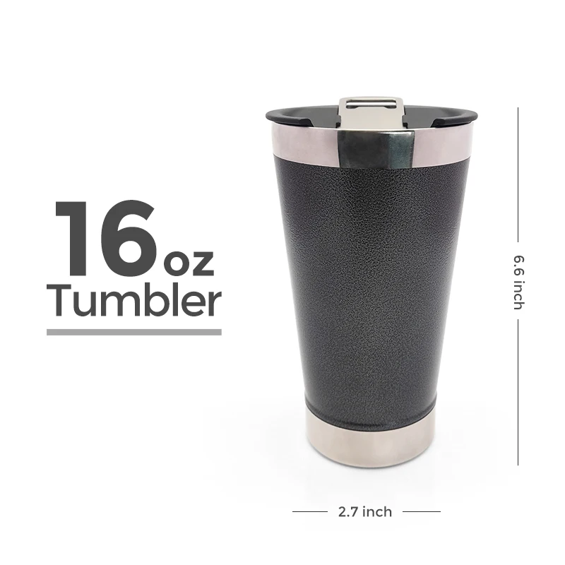 Custom16oz Stanley Vacuum Insulated Wide Mouth Tumbler Beer Cup with opener BPA-Free 18/8 Stainless Steel mug