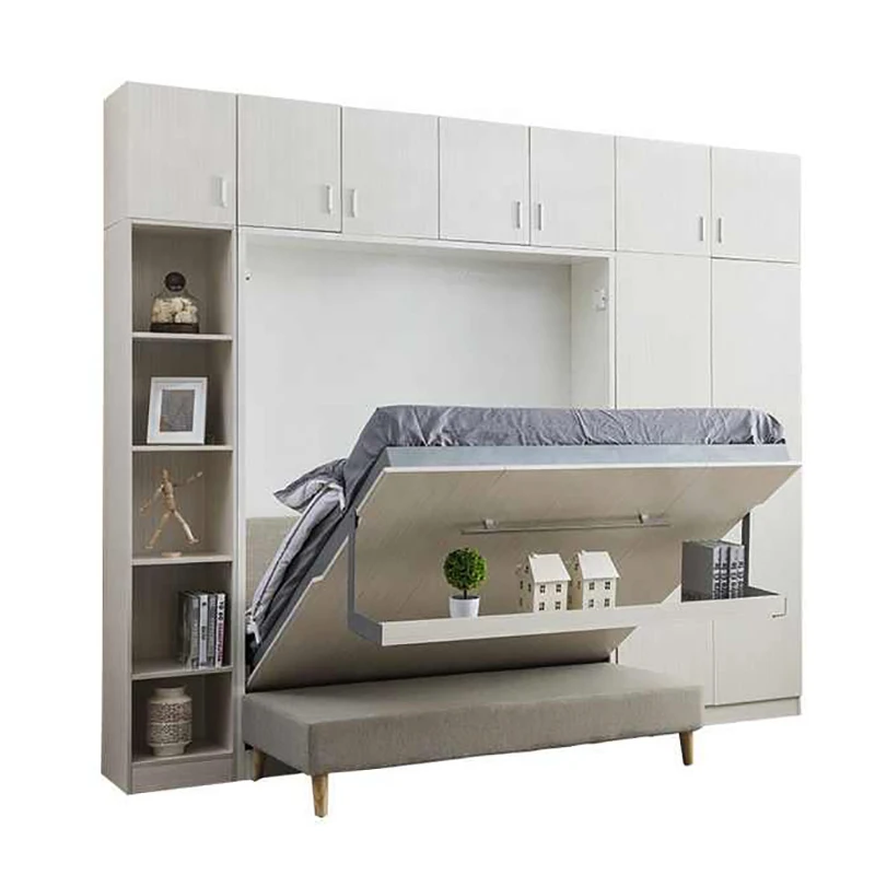High Quality Folding Wall Bed Murphy Bed with Sofa Wardrobe Space Saving Murphy Bed Mechanism