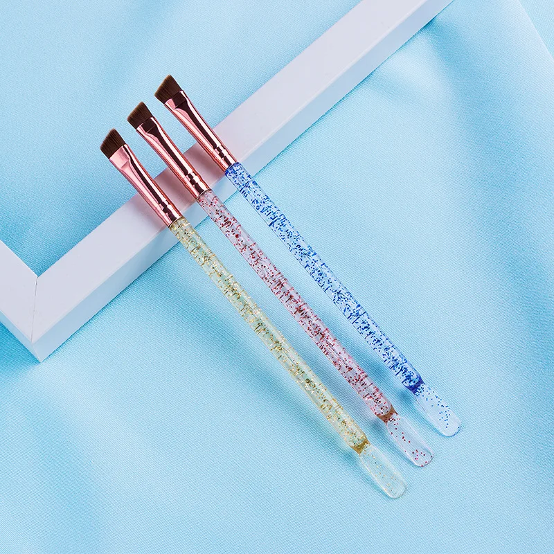 
Popular hot selling single crystal handle concealer brush custom design eyebrow brush 