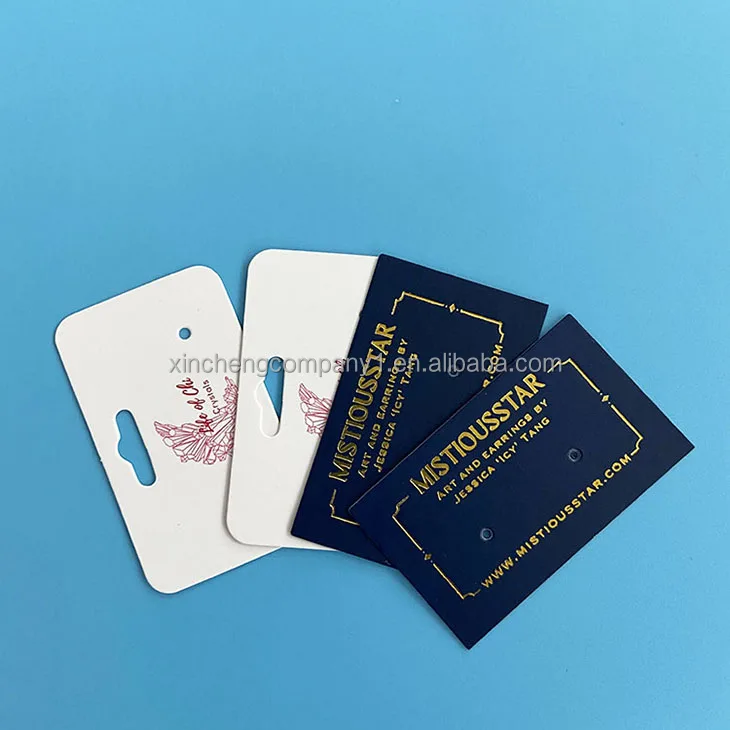 Earring packaging card holder punch 2022 factory custom earring display card print logo jewelry display cards