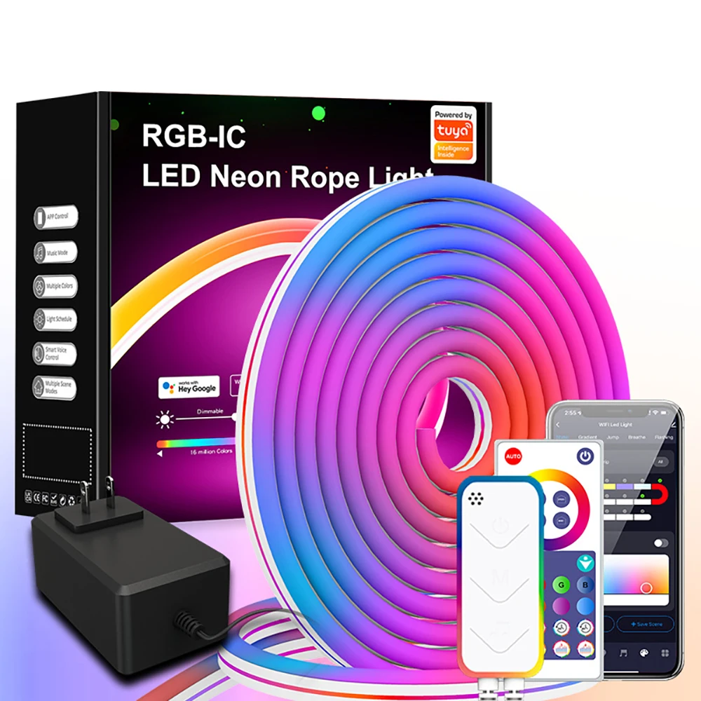 Rgb 12V Slim Silicone Ultra Thin DIY Flexible Strip 3M 5M 10M Led Flex Neon Lights