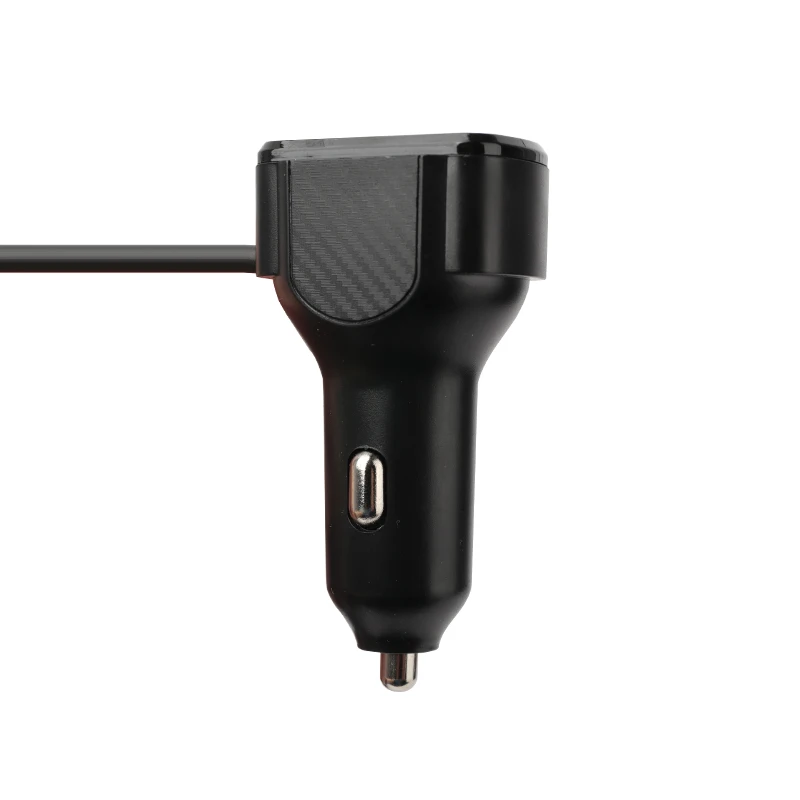 Car Charger Fast Charging PD36/65W Travel Adpater 3 in 1 cable RGB Ambient Light Wired Car Charger MP3 Player USB Port Cargador