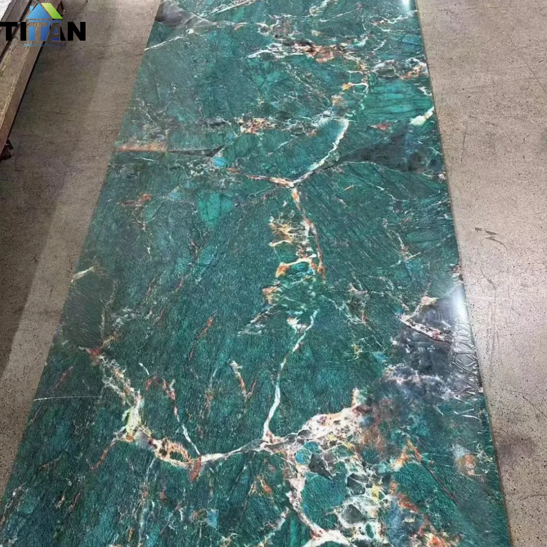 1220*2440 Uv Marble Pvc Sheet Laminated Plastic Panel Marmol Spc