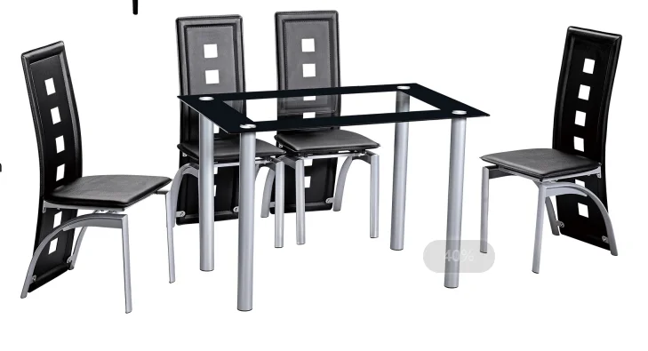 Hot selling concise style small low clear crystal  glass dining table made in China