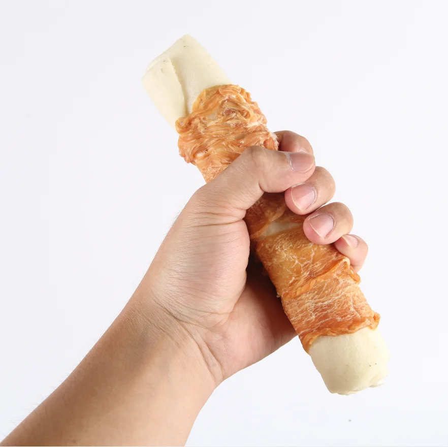 Healthy White rawhide rolls rawhide expanded stick chewing bones dog chew dog Treats Dog Food