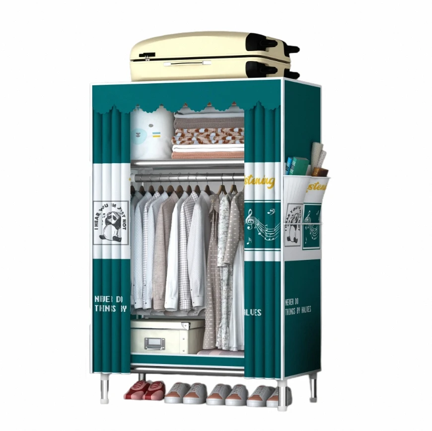 High Quality Durable Using Various Marketable Modern Simple Wardrobe Metal Frame Simple Clothes Wardrobe