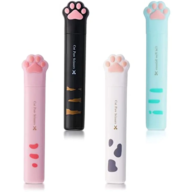 Милые мини-ножницы Мультяшные кошачьи лапы из нержавеющей стали ножницы для рукоделия складные канцелярские ножницы милые стационарные