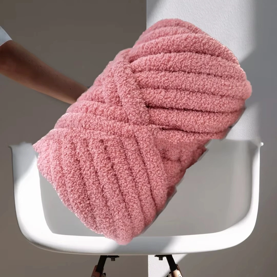 Charmkey High Quality Teddy cashmere lambskin braided line core gauze  coarse Icelandic cloth strip DIY bag