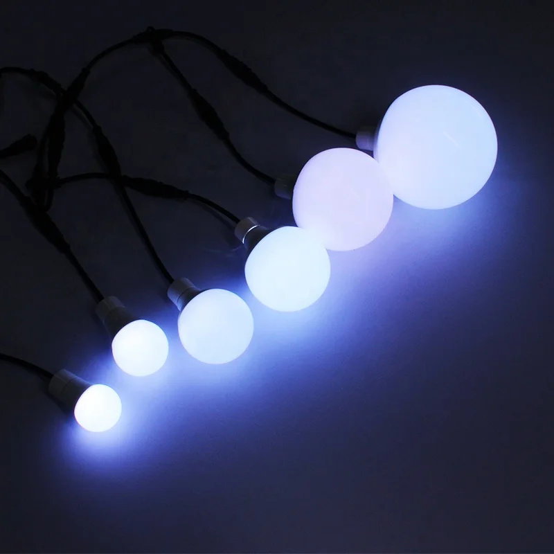 Waterproof Christmas Lights 24V RGB RGBW DMX WS2811 Led String Pixel Bulb Lamp