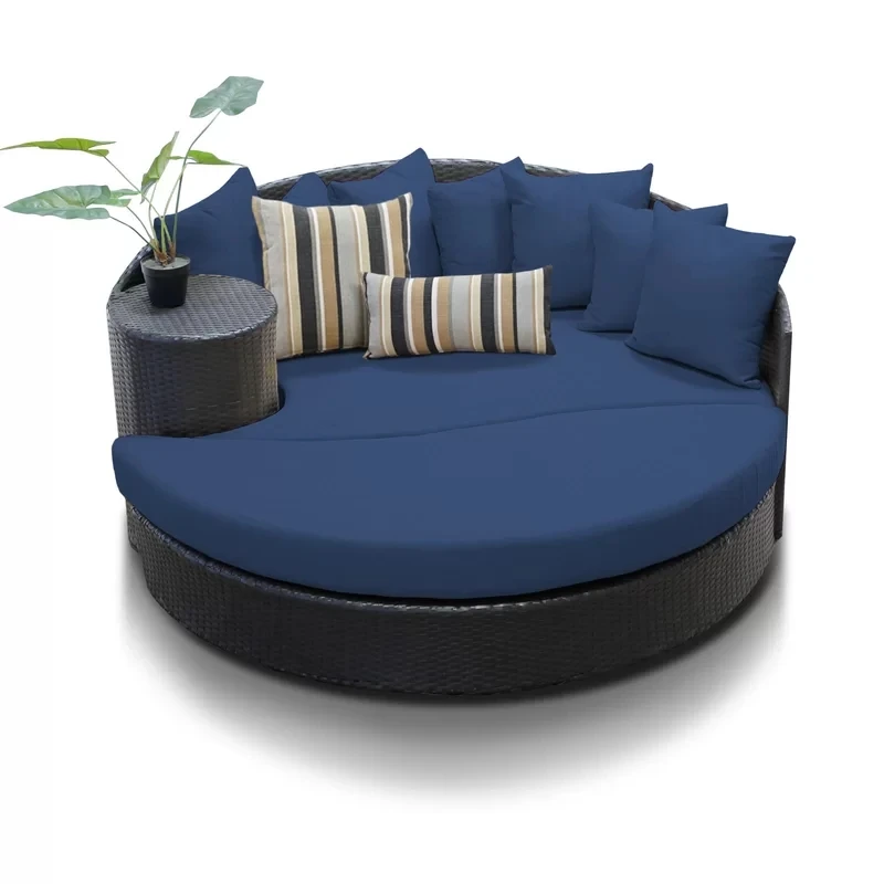 garden round sunbed outdoor daybed round bed outdoor furniture garden lounge bed
