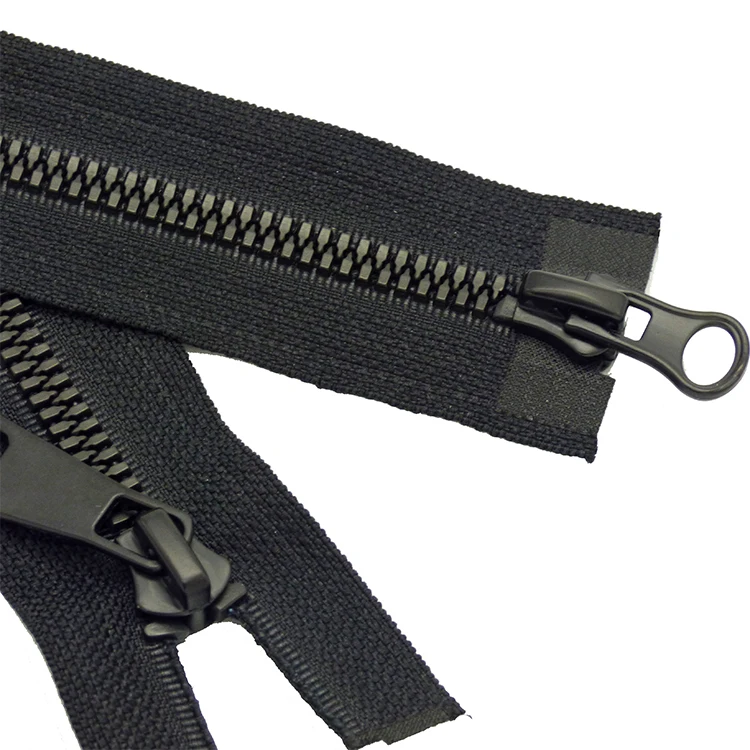 YAB Hot Custom 5# Resin Corn Tooth Double Open Zipper Plastic For Men Jeans And