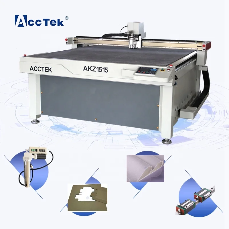 Acctek AKZ1515 oscillating tangential knife for cloth paper cutting machine with round tangential knife cutter 1515 1625