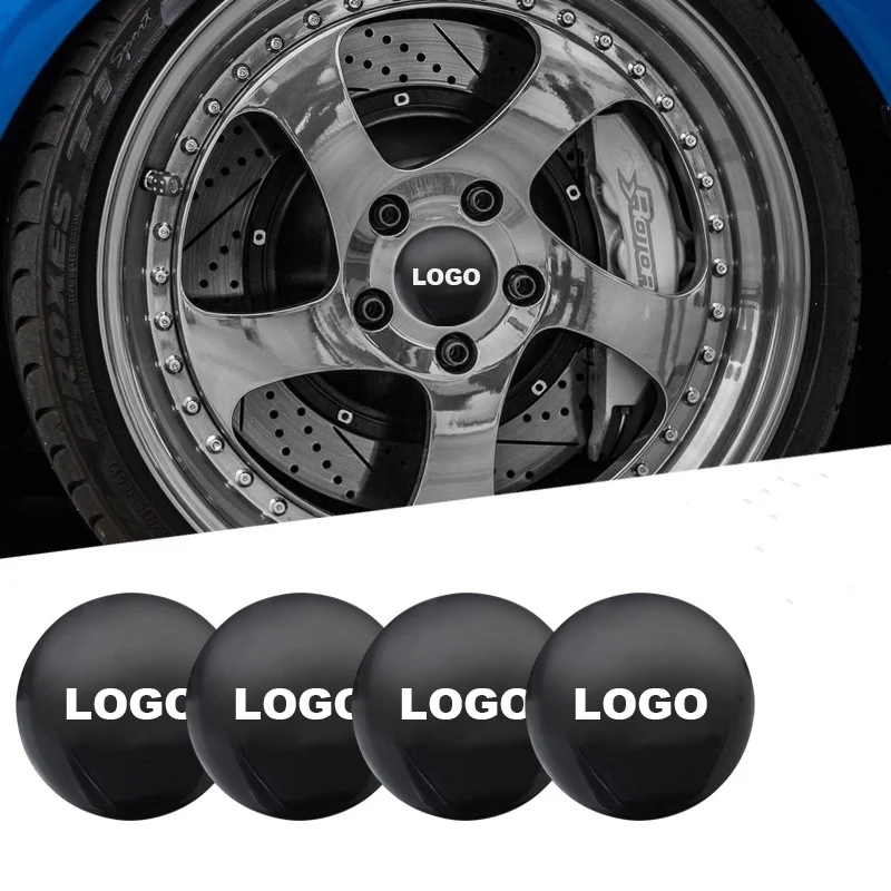 4Pcs Car Wheel Center Hub Emblem Stickers Accessories For Hyundai Accent Azera Elantra Genesis I10 I20 I30 I40 IX20 IX35
