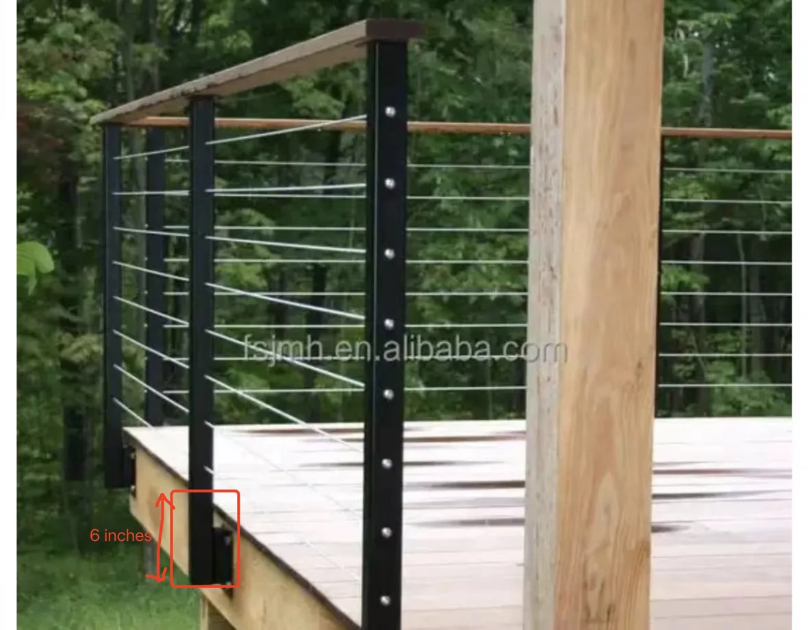 Project Deck Wire Railing For Exterior Balcony Simple Design Villa Hotel Interior Stair Stainless Steel 304 Cable Railing System