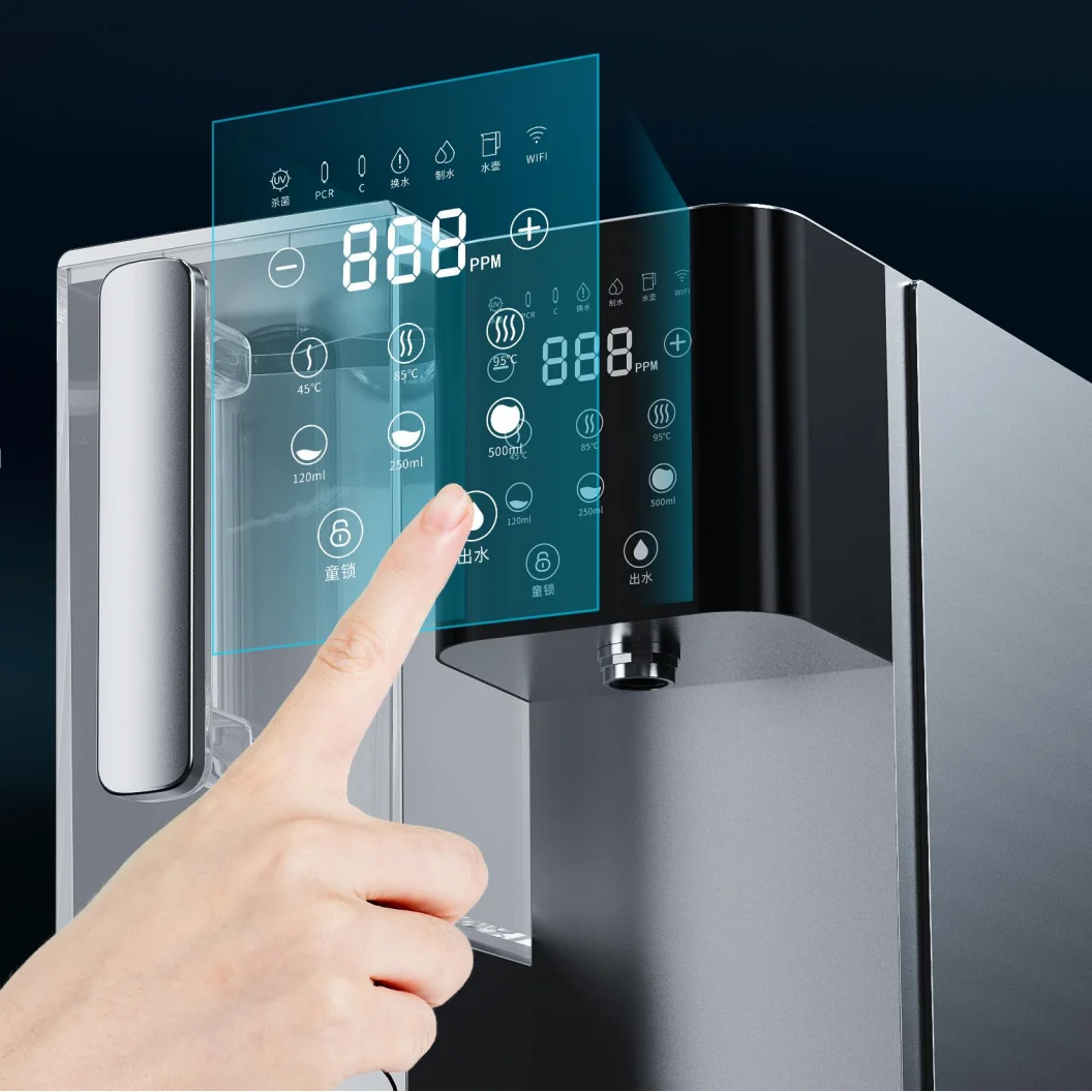 2024 New countertop water purifier hot cold water purifier with RO filter water dispenser